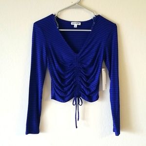 Lily Star Long Sleep Top, Size M, Color Blue